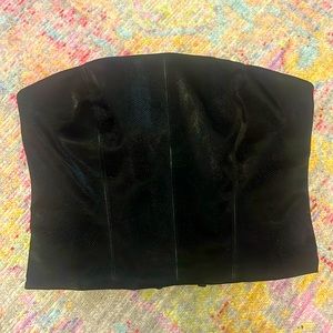 Faux Leather Corset Top